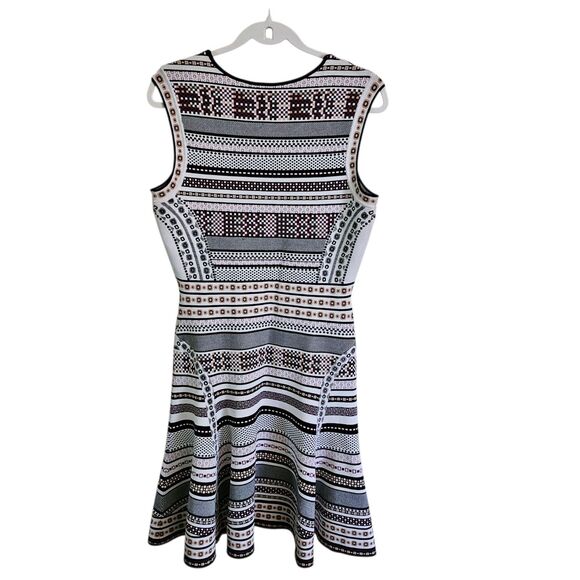 Diane von Furstenberg Eleanor Dress Large Jacquard A-Line Banded DVF NWOT - Picture 8 of 11